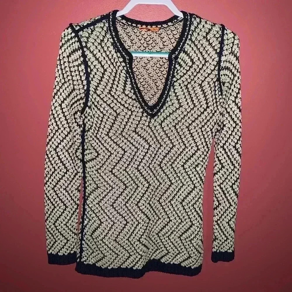 Tory Burch Ricki Crochet Tunic Sweater